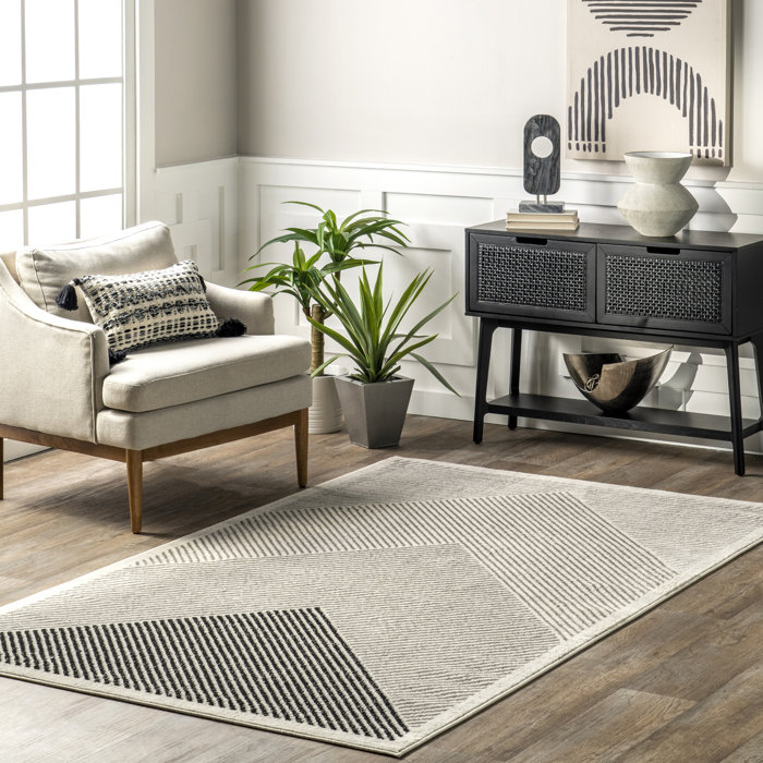Wade Logan® Ameir Geometric Gray Area Rug & Reviews Wayfair